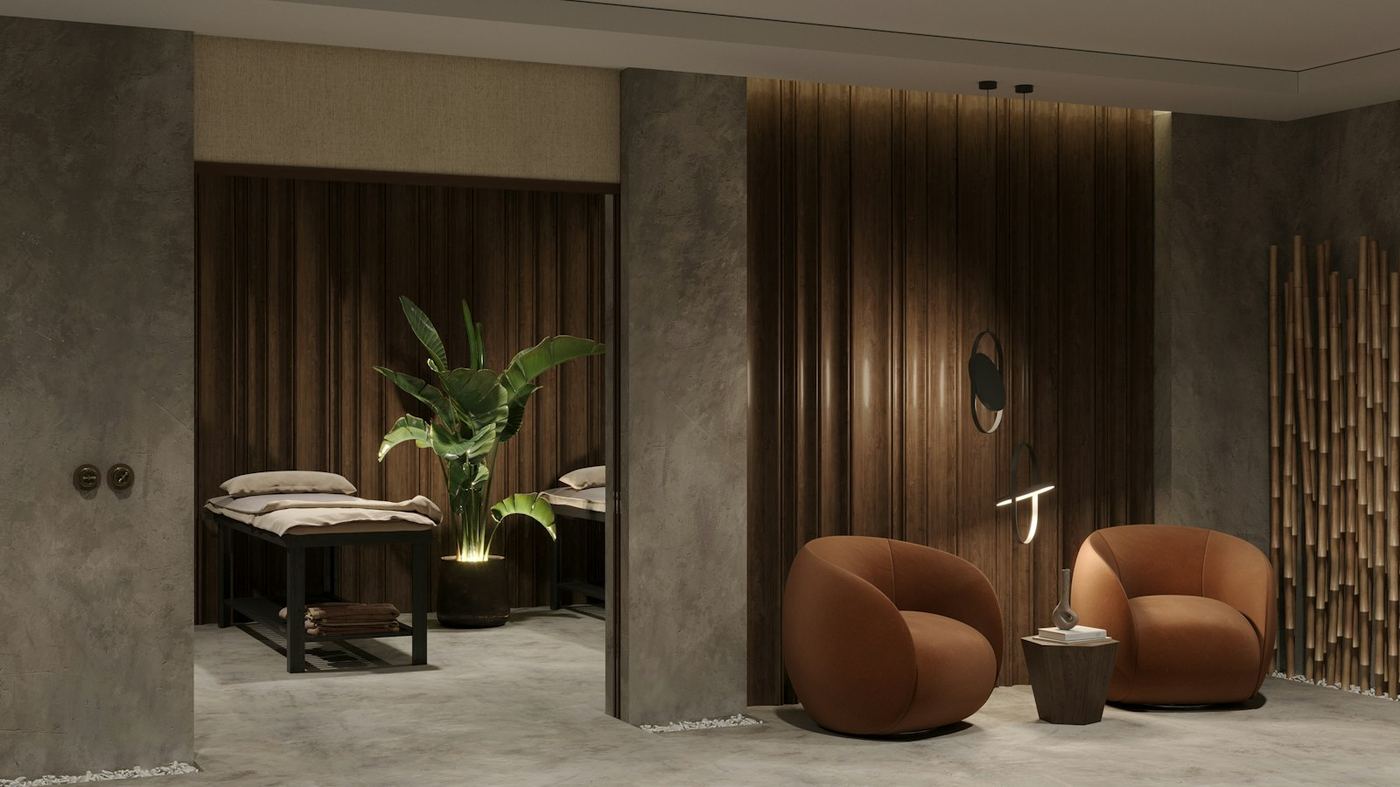 Calm, softly lit wellness treatment room (illustrative stock image, not the Pelvic Restore NI premises)